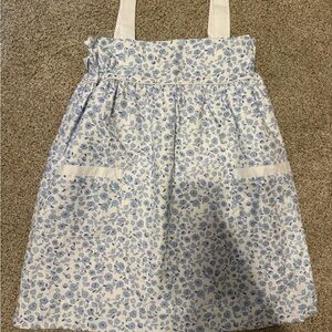 The Beaufort Bonnet Company- Girls Blue Floral Pinafore Dress, Size 7